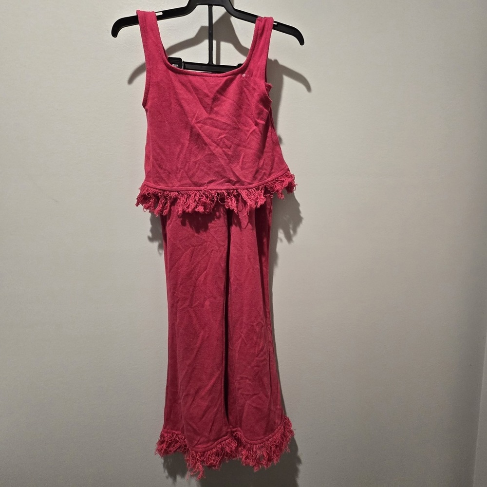 Franki by Francesca's girls pink‎ tank top and pants Size 8